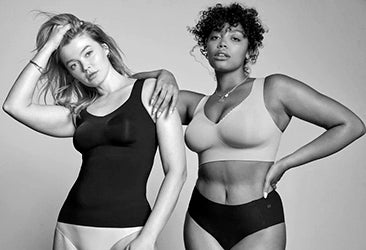 Supportive wireless bras in bigger cup and band sizes