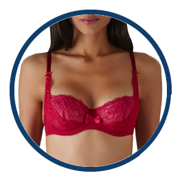 Sexy red bra by French brand Aubade